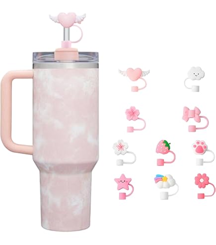 Rechange Tasse Stanley Lot De 2 Couvercles Avec Paille Pour Gobelets Stanley 100 Ml - Anti-fuite Et Anti-poussière Gobelet Stanley