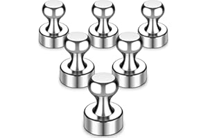 VNDUEEY Magnets, Fridge Magnets, 6 Pack Neodymium Magnets, 12 X 16 mm Strong Magnet, Small Magnets, Whiteboard Magnets, Magnets for Crafts, Magnets for Whiteboard, Fridge, Rare Earth Magnet, Sliver