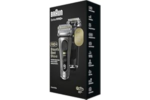 Braun Series 9 Pro + elektryczna golarka męska, golarka elektryczna z elementami do golenia 5 Pro, maszynka do długich włosów ProTrimmer, stacja ładująca, czas pracy 60 min, na mokro i sucho,