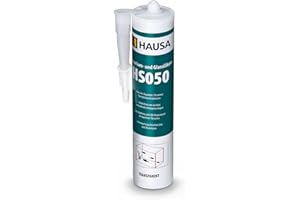 HAUSA Aquarium Silicone Verre Silicone HS050 Colle et mastic silicone professionnels pour aquariums terrariums et constructions en verre Résistant à l'eau douce et à l'eau de mer 310ml transparente