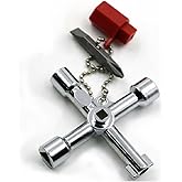 Depolife Panel Key Elevator Door Key Cross Metal Panel Lock Key Control Cabinet Screwdriver