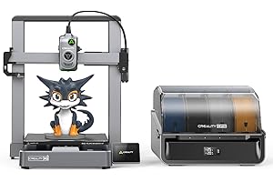 Creality Hi Combo (A) con CFS 16 Multicolor 500 mm/s Sensor filamento, nivelación automática, ensamblado, Modo silencioso, 260x260x300 mm. Metal, Ideal para Principiantes, educación/Industria Regalo.