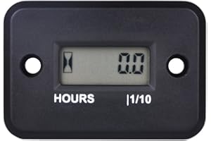 Runleader RL-HM006A induttivo contaore per tutti ATV motore a benzina UTV dirtbike motobike moto fuoribordo motoslitta pitbike PWC barca marino impermeabile (black)