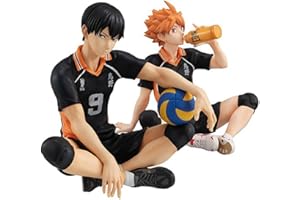 Anjinguang Haikyuu Figur Hinata Syouyou/Kageyama Statue - Nudelstopper Modell 10 cm - Sammlerstück PVC Sitzpose Skulptur Desktop Ornament