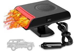 Showvigor Car Heater and Cooler Fan 12V, 150W Dual Mode Defroster Demister, 360° Swivel, Fast Heating, Safety Protection, for All UK VehiclesWindow Defroster Car Windscreen Demister Car Heaters