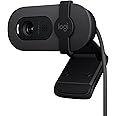 Logitech Brio 100 Full HD Webcam for Meetings and Streaming, Auto-Light Balance, Built-In Mic, Privacy Shutter, USB-A, for Microsoft Teams, Google Meet, Zoom and More - Graphite