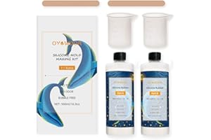 IHRDNNR Silicona líquida – Caucho de silicona flexible para fabricación de moldes de silicona – 500 ml 1:1 Mezcla fácil para moldes de resina, moldeo, fabricación de joyas, manual