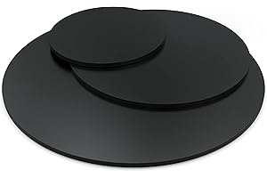 ‎AUPROTEC AUPROTEC Tischplatte 19mm rund Ø 1500 mm schwarz Holzplatte melaminharzbeschichtet Spanplatte mit Umleimer ABS Kante Auswahl: 150 cm