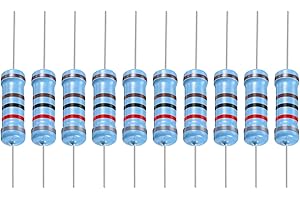 YOKIVE 30 PCS Metal Film Résistances, 8.2K Ohm Résistance avec 2W 1% Tolérance, Plom pour Bricolage Électronique Projets (5 Couleur Bandes, 15,5+/-1mm)
