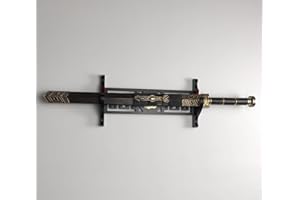 DELUFU Supporto per spada, supporto da parete in velluto imbottito per spada Tan.to Samu.rai, spada laser, spada laser, cosplay Blade Tanjirou (1 livello)