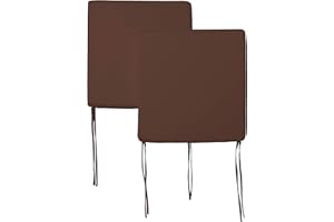 PARAMAISON Cuscino per Sedie da Cucina Generico, Set da 2 Cuscini, Antigraffio, con Laccetti, Interni od Esterni |Compatibile con Sedia Applaro| 35x35x5 cm| Marrone
