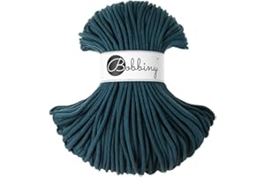 Bobbiny Premium 5mm Braided Macrame Cord (Peacock Blue) 100m
