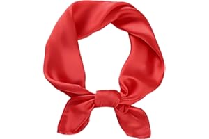 BSBUY Kwadratowy satynowy jedwabny szalik zwykły szalik na szyję, lekka jednokolorowa bandana owijana kwadratowa duża kwadratowa satynowa chusta na głowę do włosów, akcesoria klasyczny szalik do