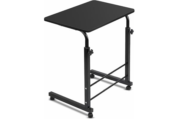 TECHNOVIBES Foldable Study Table/Bed Table/Foldable and Portable Wooden/Writing Desk for Office/Home/School (Black with Black