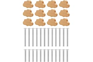 LAOSEP Simpls 12 Stk. Strapazierfähige Buchenholzschubladenknöpfe Wolkenförmige Holzschrankzieher Aus in Holzfarbe für Schränke, Möbel