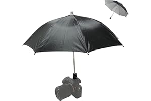 TETRA-SOLE JJC Camera Hot Shoe Umbrella + FREE Travel Bag, Sunshade Rain Cover Portable Photographic Umbrellas Protects from Rain Snow Sunlight, SLR Camera Outdoor Protection Accessory (Dia. 19.7''/ 50cm)