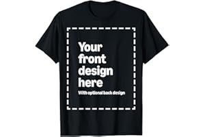 MODIFY BY AMAZON MERCH ON DEMAND Personalised / Custom Front and Back T-shirt with Your Image