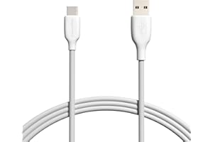 Amazon Basics Cable de carga rápida USB-C a USB-A 2.0 para teléfonos Android, 480 Mb/s, certificado USB-IF, para Apple iPhone 16/15, iPad, Samsung Galaxy, tabletas, portátiles, 1.8 m, blanco
