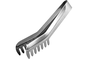 Fackelmann Pinza da cucina, per spaghetti, insalata, cubetti di ghiaccio, materiale in acciaio inossidabile, lavabile in lavastoviglie, dimensioni 19 cm