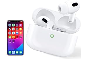 ROMSION [Certificato MFi Apple] AirPods Cuffie Bluetooth,Auricolari Bluetooth con Stereo HiFi,Auricolari impermeabili IPX7,Cancellazione Rumore,Connessione Automatica,Cuffie Senza fili in Ear con Mic ENC