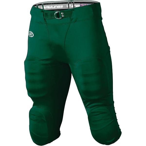 Pantalon Rembourré Foot US 7 Pads – Active Athletics – Noir/vert, Respirant Et Extensible