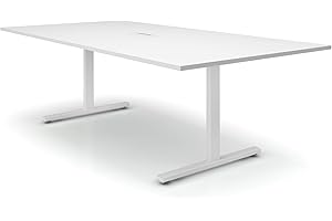 WEBER BÜRO Weber - Tavolo da conferenza da 240 x 120 cm, serie Easy, con meccanismo elettrificato, colore: bianco