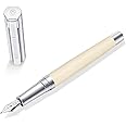 Staedtler Premium Corium Simplex Fountain pen with body covered with leather in beige colour and fine nib