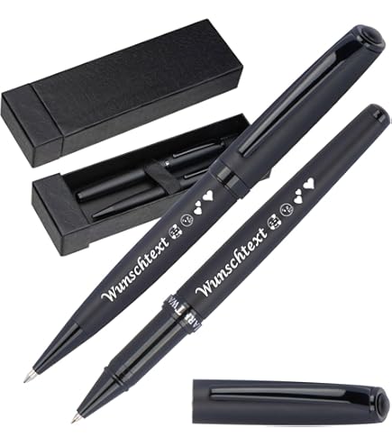 Charles Dickens Schreibset »Santana« – Dreh-Kugelschreiber & Rollerball Mit Gravur – Inkl. Geschenketui
