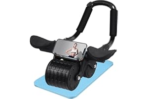 Homavit Rebound Aabdominal Wheel, Ab Roller Ruota, Rullo per addominali, rimbalzo automatico, per addominali, per casa,allenatori di core, attrezzi per il fitness a casa