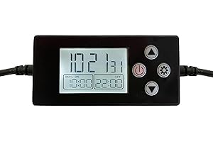 M&M CAGE COMPANY HappyBird Lighting Company Programmable Sunrise Sunset Dimming Timer, Works on Any LED Light, Plug Between Light and Power Adapter, Auto On and Off, Easy to Program, Accurate Timing, Battery Backup