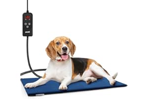 Pecute Tappetino Riscaldante per Cani e Gatti con Controller a 6 Stadi, 70×40 cm, Tappetini Riscaldanti per Cani Gatti, Tappetino Riscaldante Rettili, Anti-morso, Impermeabile, Grande Cane Gatto