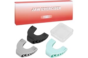 DMJJSD CTDMJ Jawline Trainer 3 pièces Exerciseur de la Mâchoire -3 Niveaux, Dissolvant de double menton Ciseler et améliorer la mâchoire Jaw Exerciser Muscler Machoire pour Hommes et Femmes