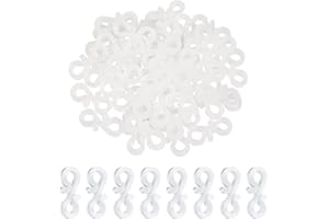 ECHG 200 Pcs Gutter Hangers for Christmas Outdoor Lights, S Plastic Clips Gutter Hanging Hooks for Christmas/Birthday/Anniversary Party String Lights