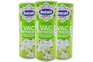 EPISHED Neutradol Carpet Deodoriser, Vac Scents, Odour Neutraliser Powder for Carpets & Rugs, Fresh Lily Scent, Multipack of 3 x 350g | Eliminates Odours | Home Fragrance & Carpet Freshening Solution