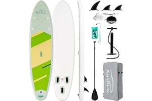 FunWater Stand Up Paddle Board Gonfiabile Ultraleggero,Tavola Paddel 305x76x15cm,Accessori Completi,Pagaia Regolabile,Pompa,Zaino da Viaggio ISUP,Borsa Impermeabile,Portata Fino 127kg
