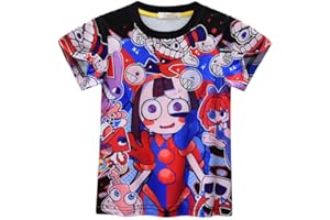 Funjoyz Amazinges digitales T-Shirt Circuses Bambini e Ragazzi,Manica Corta Costume per Bambini Ragazzi Ragazze Felpa Grafica con 3D Manica Corta Estiva dei Cartoni Animati Halloween Costume a Festa