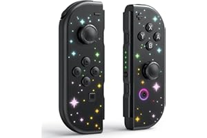 Acoretoas Replacement for Nintendo Switch Controller, Switch Wireless Controllers Compatible with Switch/Lite/OLED, Support Motion Control/Wake-up/Dual Vibration (Black)