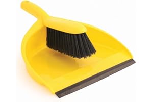 JANTEX Nextday Catering cc930 morbido set spazzola e paletta, colore: giallo, 220 mm