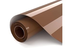 UIOK Flex Thermocollant, Tan Vinyle Thermocollant 30.5×183cm Flex Thermocollant pour Tissus, Flex Tan HTV Vinyles de Transfert à Chaud Pour Cricut Facile à Couper et à Désherber
