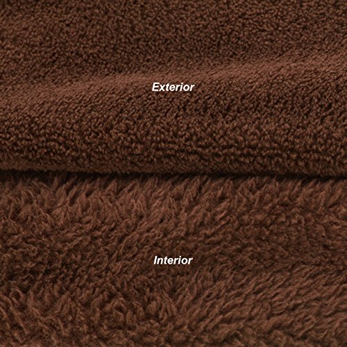 Snug Rug Deluxe, Coral Fleece Kuschel-Decke mit Ärmeln, Maße: 152 cm x 213 cm, Farbe: Schoko-Braun - 6