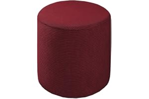 JORTUIO Redondo /Cuadrada Funda Otomana Elástica Funda de Puff Taburete Cubo de 40x40/45x45/50x50 Terciopelo Funda para Reposapiés Cubierta Otomana Taburete Sofá Protector ( Color : #36 , Size : 45x45x40cm )