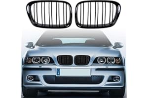 Beside_Auto Rejilla negra para BMW E39 Serie 5 M5 1999-2003, plástico ABS, JK129, repuesto, clip
