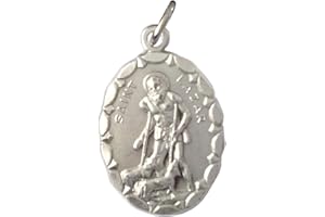 I G J SAINT LAZARUS THE LEPER BEGGAR OVAL SHAPE MEDAL - 100% MADE IN ITALY - THE PATRON SAINTS MEDAL