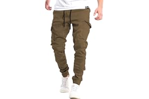 YAOHUOLE Pantalon Cargo Homme Pantalon Cargo Homme Taille Elastique Men Cargo Pants