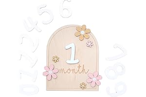 Bebis milstolskort av trä dubbelsidig, månadskort baby 1–12 månader födelsemånad minnestavla, fotorekvisita för tillväxtinspelning, nyfödd gåva för babyshower