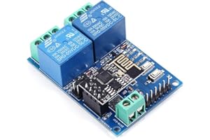 DollaTek 5V ESP8266 ESP-01 2 Channel WiFi Relay Module 2-Channel Relay Module For IOT Smart Home Phone APP Controller(With ESP8266)