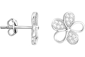 SOFIA MILANI - Boucles d'Oreilles pour Femme en Argent 925 - avec Pierre de Zircon - Clou d'Oreille en Forme de Fleur