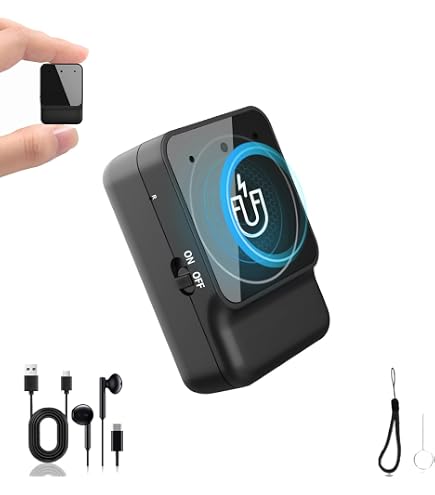 Dictaphone 64Go Activé Par La Voix - Enregistreur Audio Compact USB-C Avec Son Cristal 1536Kbps Pour Réunions, Cours Et Interviews