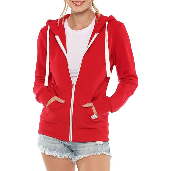 Urban Look Women's Active Fleece Zip-Up Hoodie - Long Sleeve, Plus Size Available, Marled Black, Large - View #7
