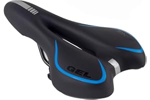 MSDADA Żelowe siodełko rowerowe, siodełko rowerowe dla mężczyzn i kobiet, wodoodporne siodełko rowerowe, wygodna, miękka poduszka do roweru szosowego, cruisera, roweru górskiego, roweru treningowego,